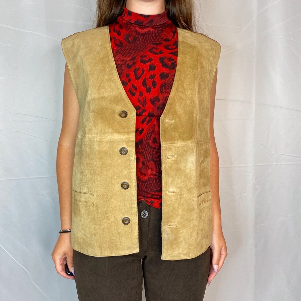 Arizona tan leather vest